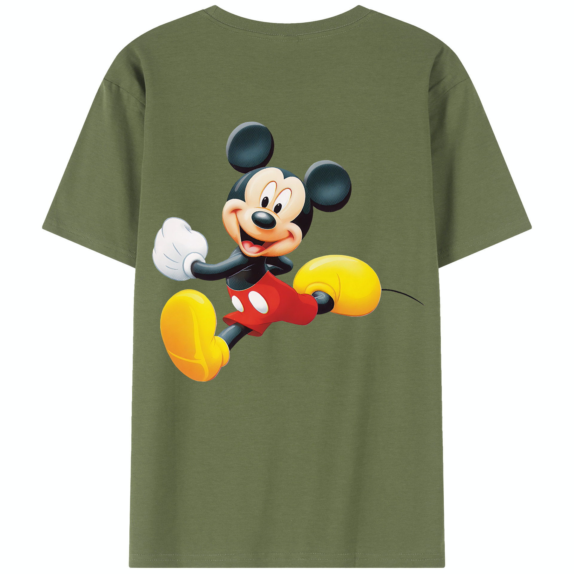 （画像用） ミッキーマウス Mickey Mouse 綿100％半袖Tシャツ（背面プリント）